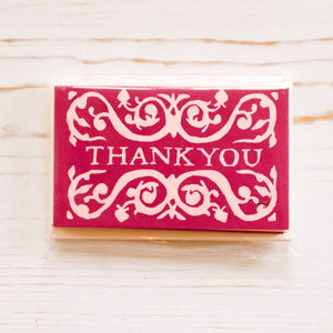 "Thank You" Gift Cards Note Card Cambridge Imprint Raspberry and Pink 