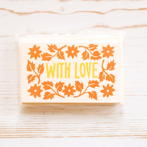 Pack of "With Love" Gift Cards Gift Card Cambridge Imprint Tangerine 
