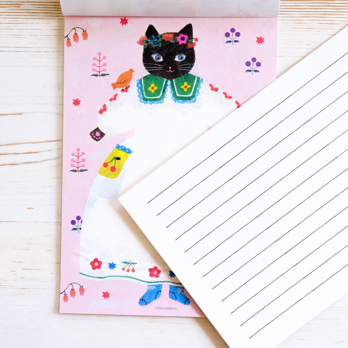 Large Writing Pad - Cat and Onepiece
