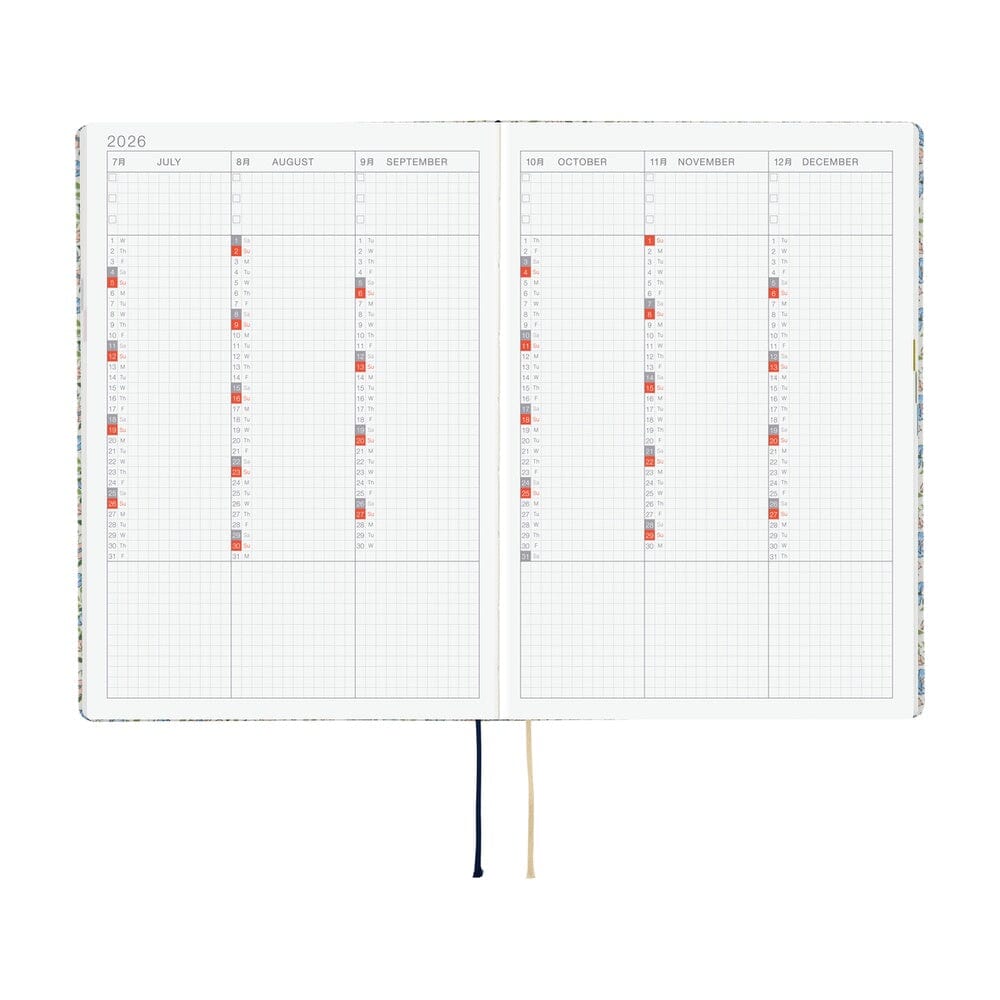 Hobonichi Techo 2026 HON A5: Liberty Fabrics: Sasha Kiora Planner Hobonichi 