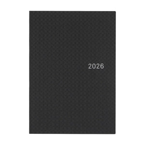 Hobonichi Techo 2026 HON A5: Paper Series: Black Gingham Planner Hobonichi 
