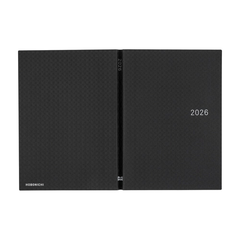 Hobonichi Techo 2026 HON A5: Paper Series: Black Gingham Planner Hobonichi 