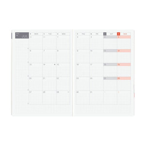 Hobonichi Techo 2026 HON A5: Paper Series: Black Gingham Planner Hobonichi 