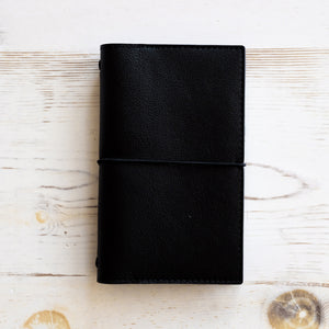 Genuine Leather Travel Notebook Cover: Pocket Plus