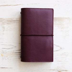 Genuine Leather Travel Notebook Cover: Pocket Plus