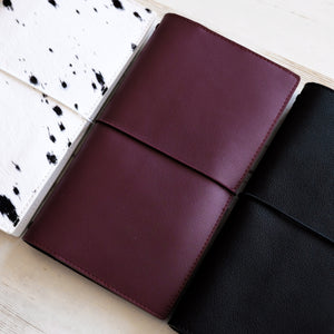 Genuine Leather Travel Notebook Cover: A5 Slim