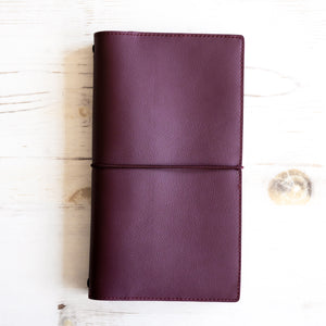 Genuine Leather Travel Notebook Cover: A5 Slim