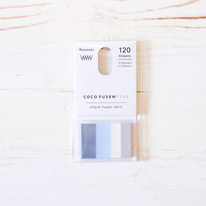 Kanmido Coco Fusen Charm Sticky Note Kanmido Square White Gray Refill 
