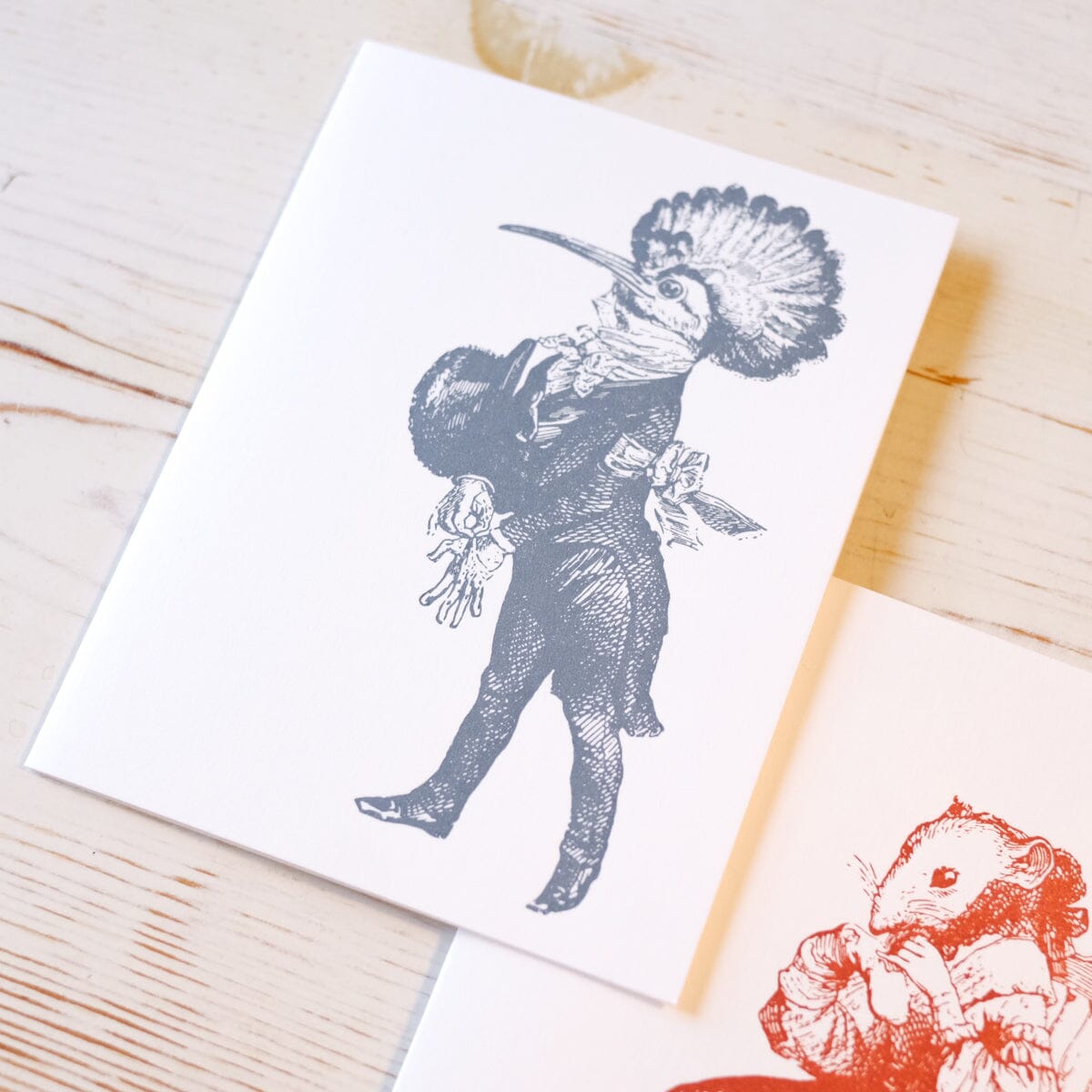 Dapper Gentlebird Letterpress Greeting Card Greeting Card Papillon Press 