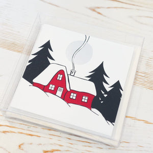 Snowy House Holiday Card Box Set Greeting Card Papillon Press 