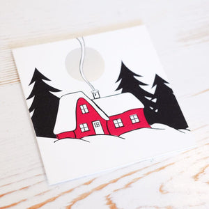 Snowy House Holiday Card Greeting Card Papillon Press 