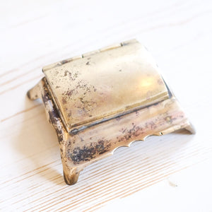 Double Brass Inkwell Inkwell Antique Item 