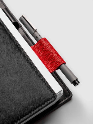 Magnetic Bookmark & Pen Holder: Leather