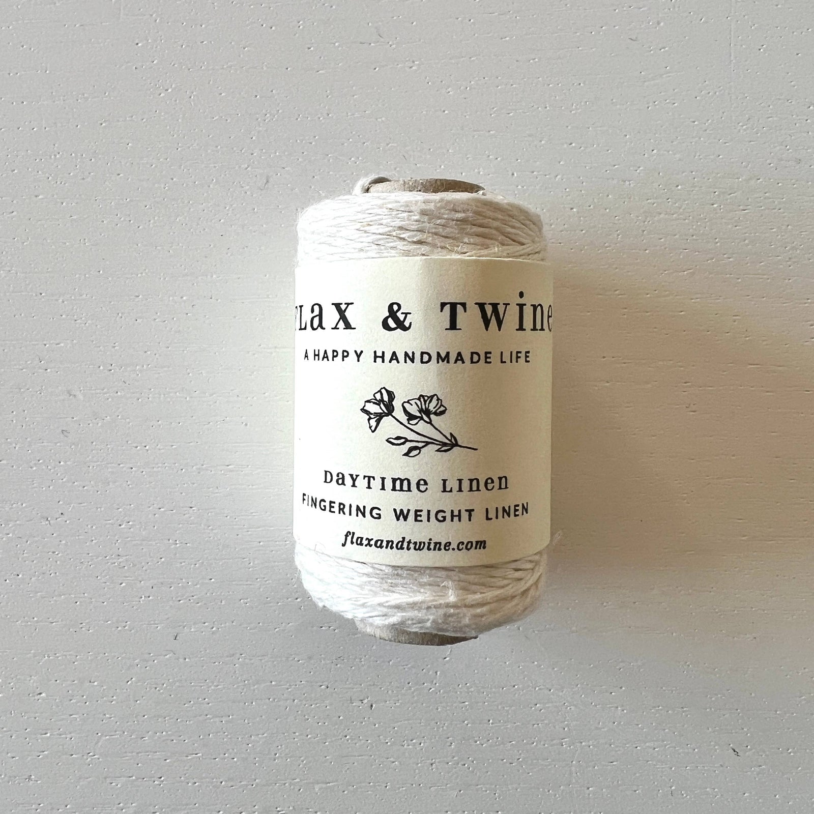 Flax & Twine Daytime Linen - Fingering Weight Twine Flax & Twine Ivory Mini (49yds/20g) 
