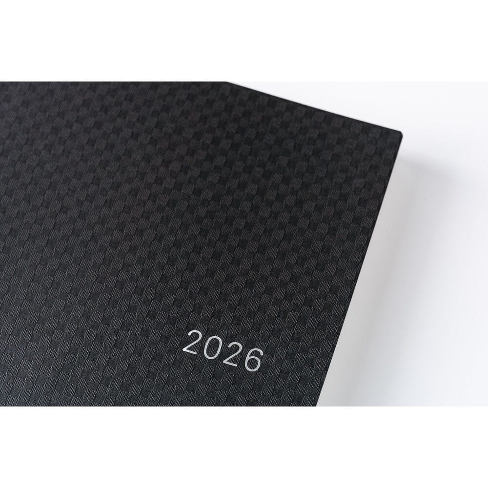Hobonichi Techo 2026 HON A5: Paper Series: Black Gingham Planner Hobonichi 