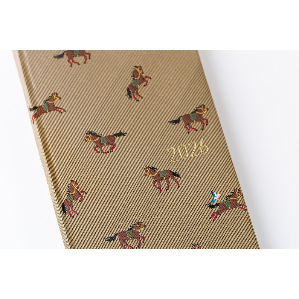 Hobonichi Techo 2026 Weeks: Bow & Tie: Galloping Horses Planner Hobonichi 