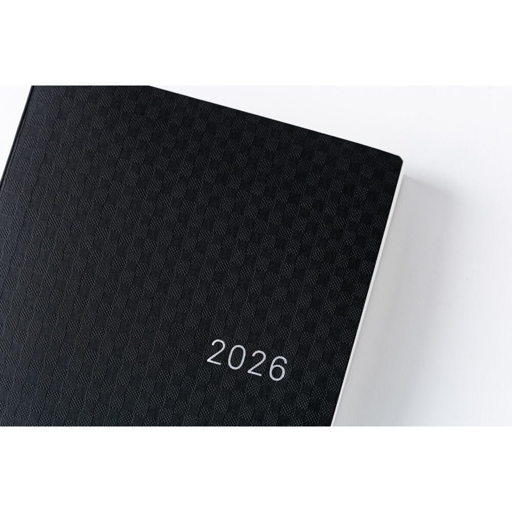 Hobonichi Techo 2026 HON A6: Paper Series: Black Gingham Planner Hobonichi 