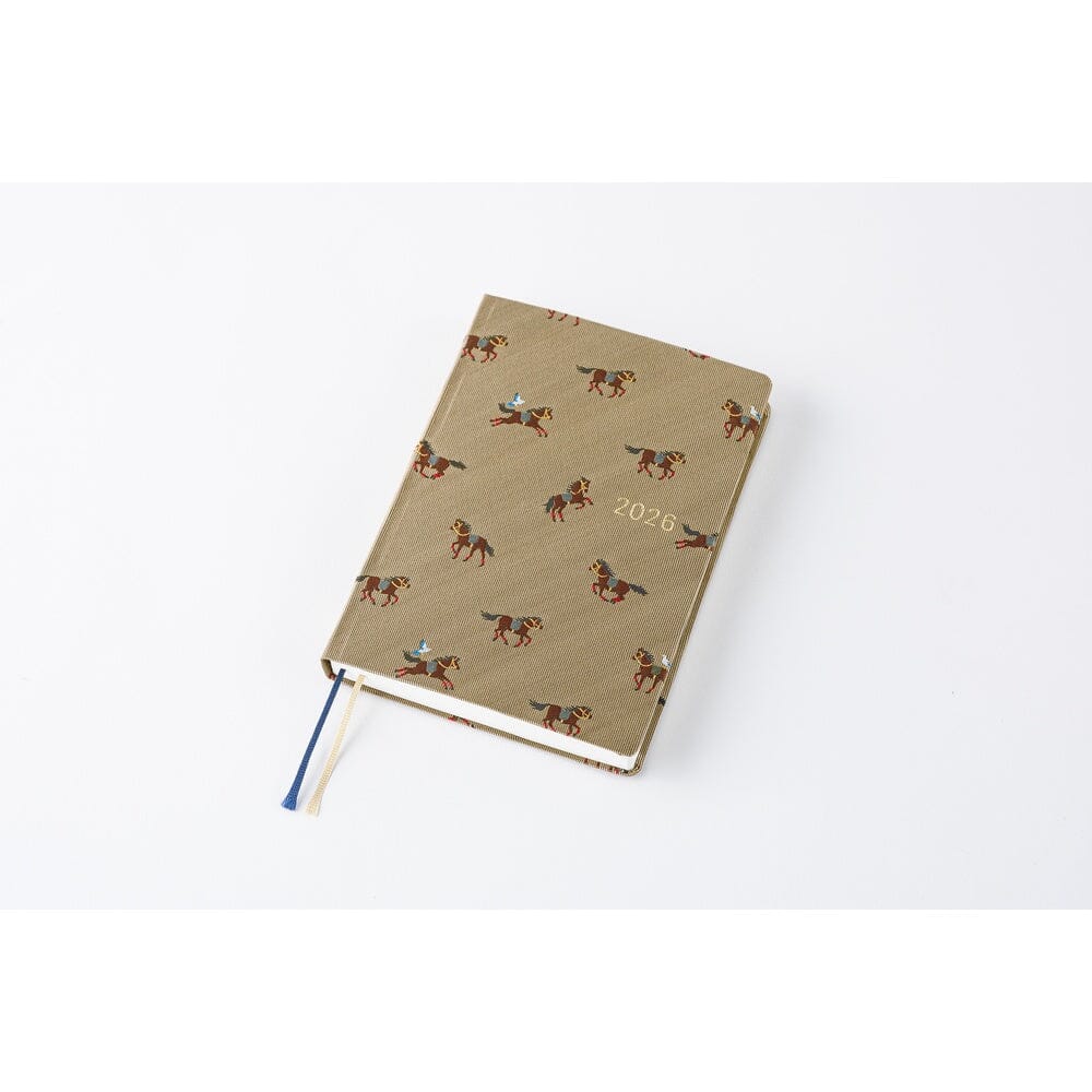 Hobonichi Techo 2026 HON A6: Bow & Tie: Galloping Horses Planner Hobonichi 