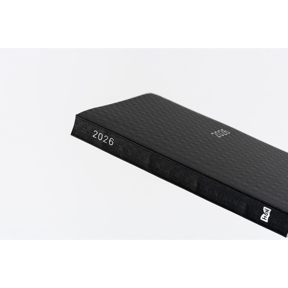 Hobonichi Techo 2026 HON A6: Paper Series: Black Gingham Planner Hobonichi 