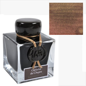Herbin 1670 Anniversary Inks With Gold Shimmer Bottled Ink Exaclair Caroube de Chypre 