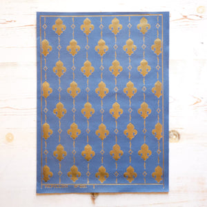 Fleur de Lis Block Print Art Print Papillon Press 