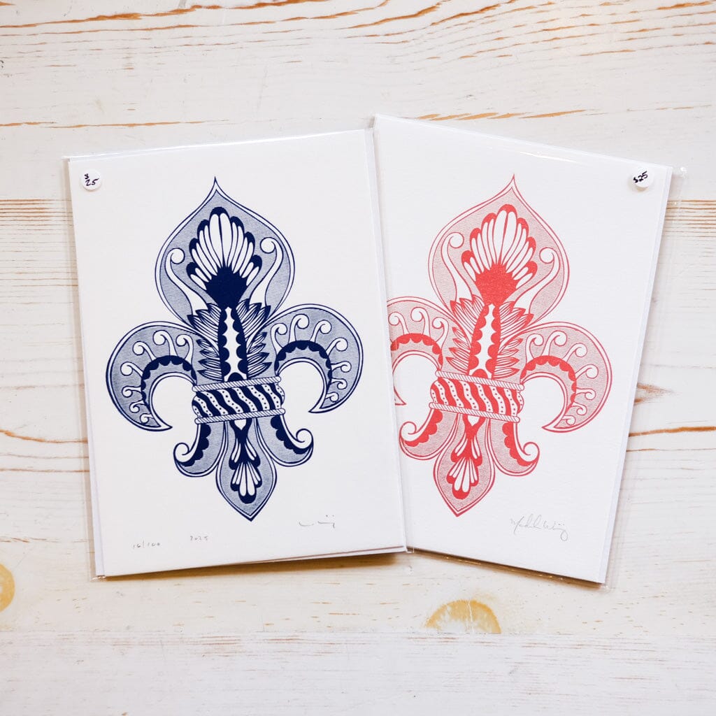 Fleur de Lis Print - Small Art Print Papillon Press 