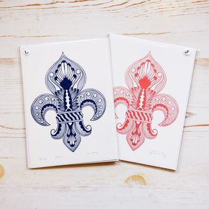 Fleur de Lis Print - Small Art Print Papillon Press 