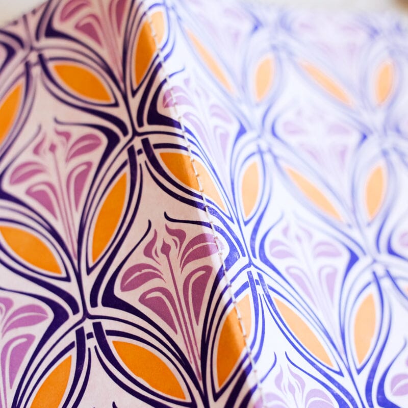 Limited Edition Letterpress Notebook: Nouveau Iris Block Printed Notebook Papillon Press 