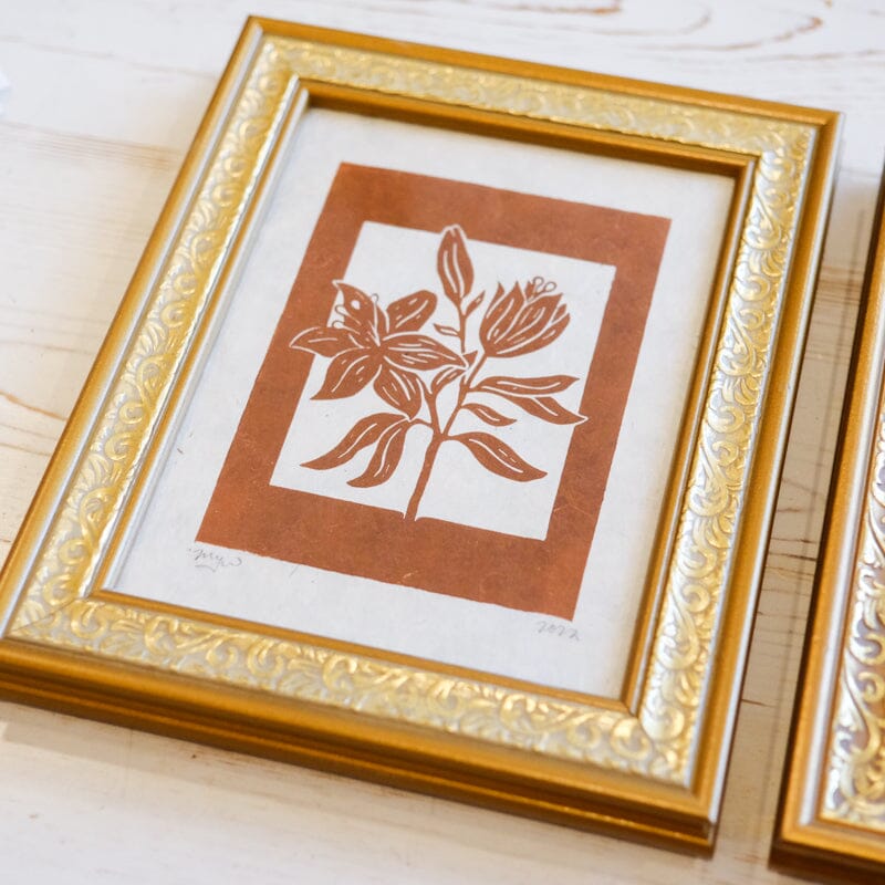 #009 & #010 - Framed Floral Prints Framed Print Papillon Press 