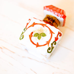 Hand-Painted Ceramic Inkwell Inkwell Antique Item 