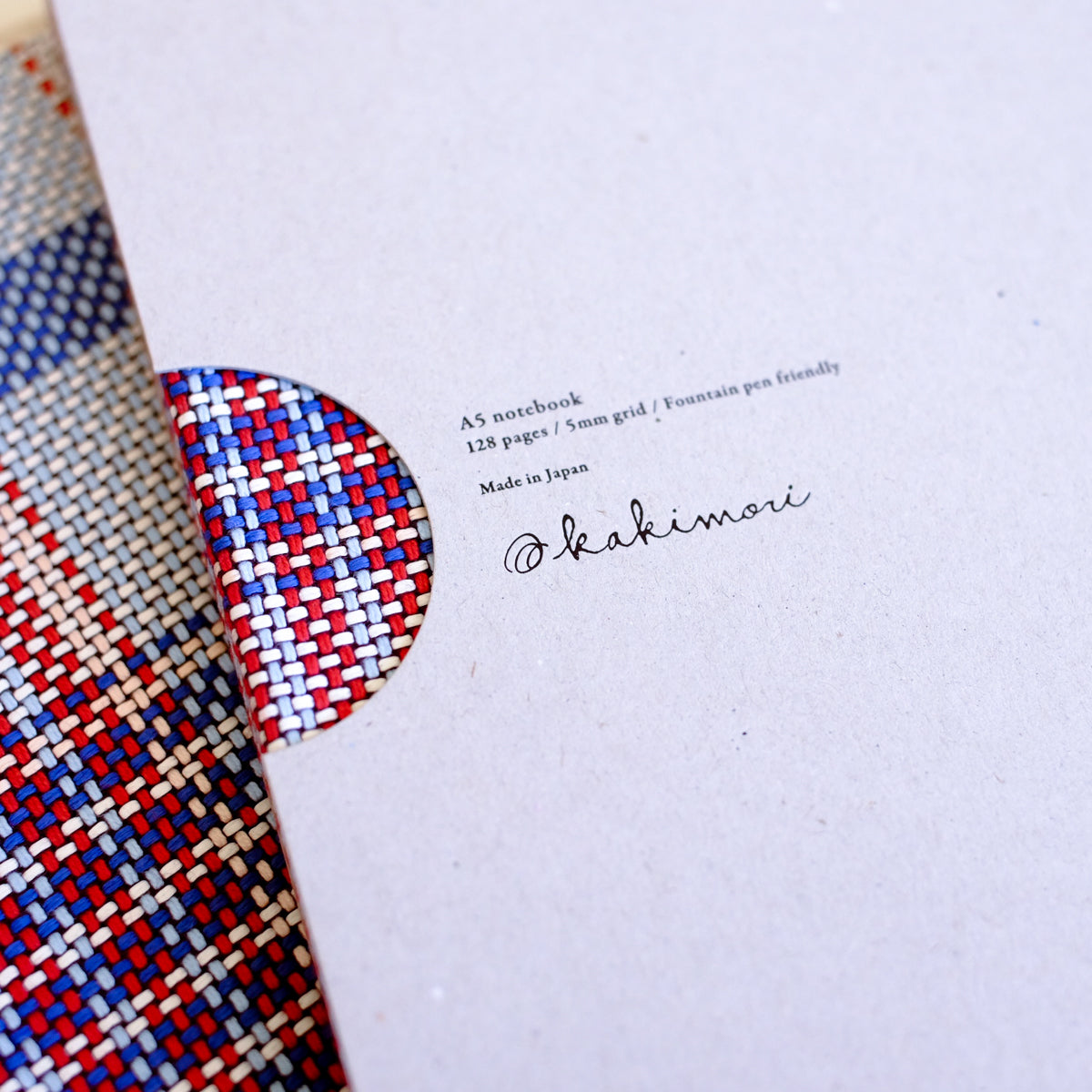 kakimori-bishu-blue-plaid-notebook-journal-4 fountain pen friendly notebook japanese stationery