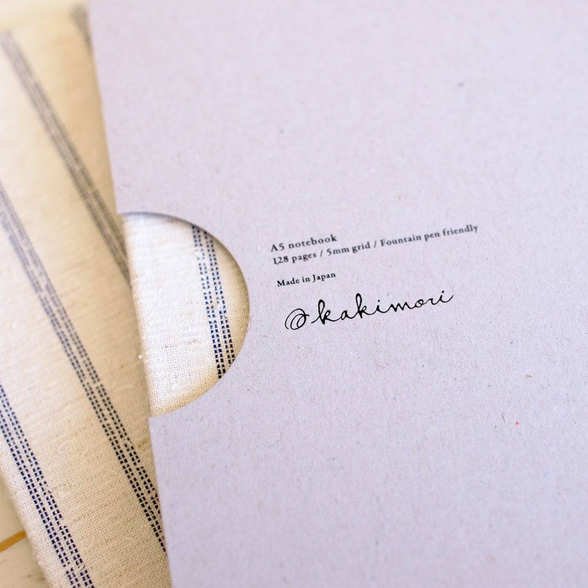 kakimori-bishu-blue-stripe-notebook-journal-3 fountain pen friendly notebook