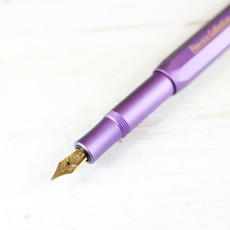 Kaweco Collection AL Sport Pen: Violet Papillon Vibrant Fountain - Press