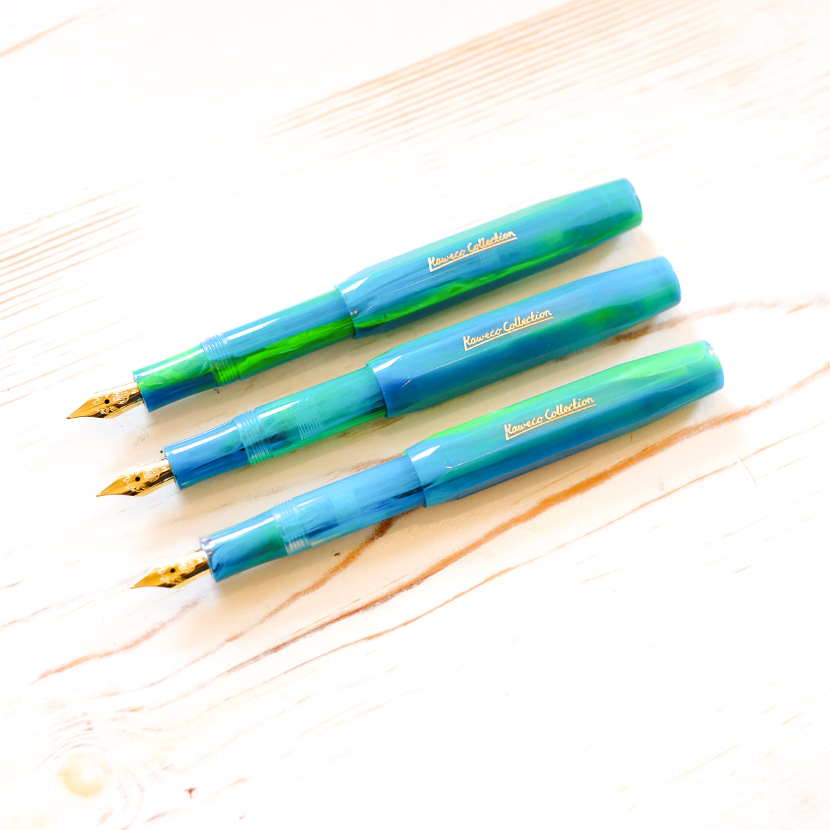Kaweco Collection Sport Fountain Pen: Marble Ocean Green