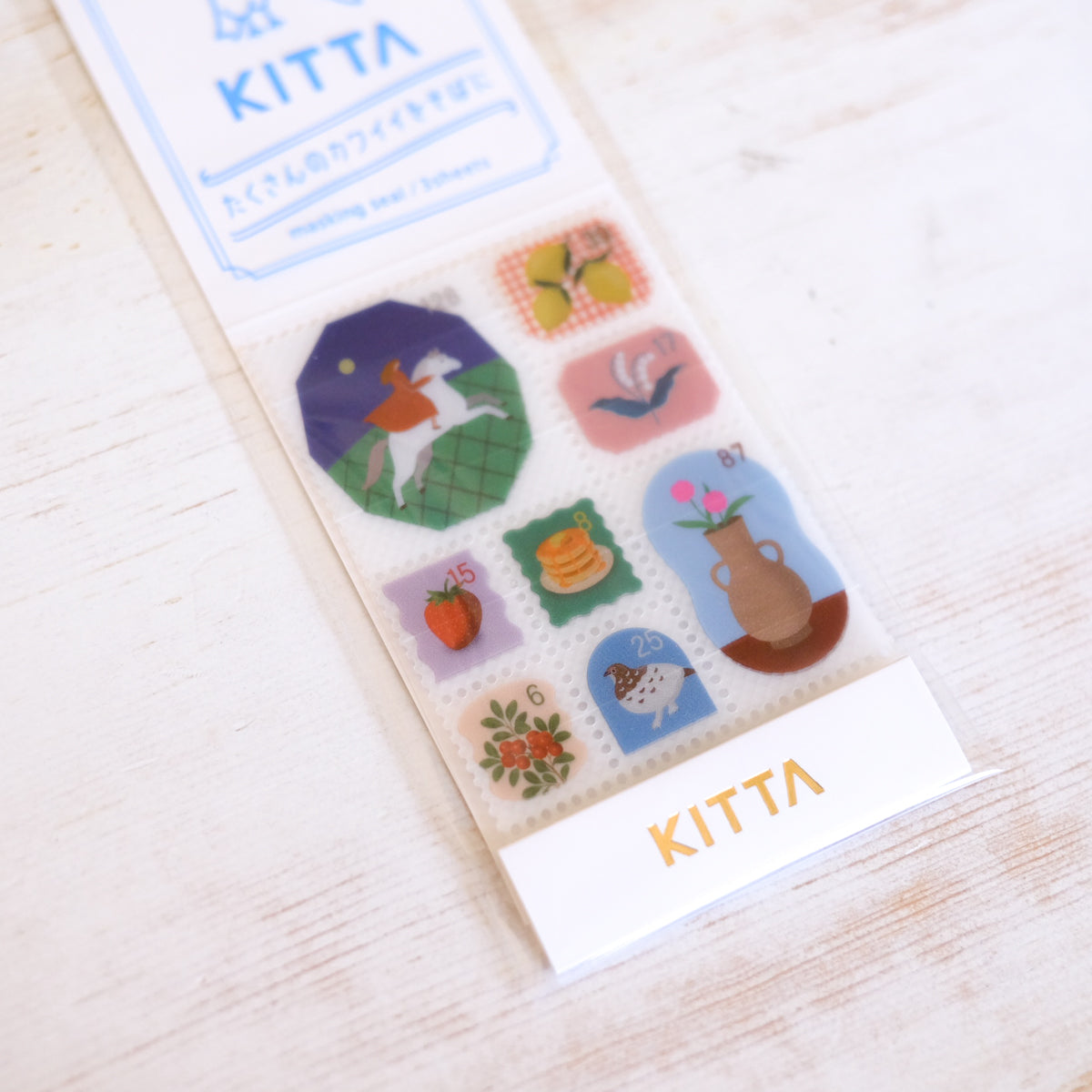 KITTA Portable Washi Decorative Tape - Stamp Style - Clear