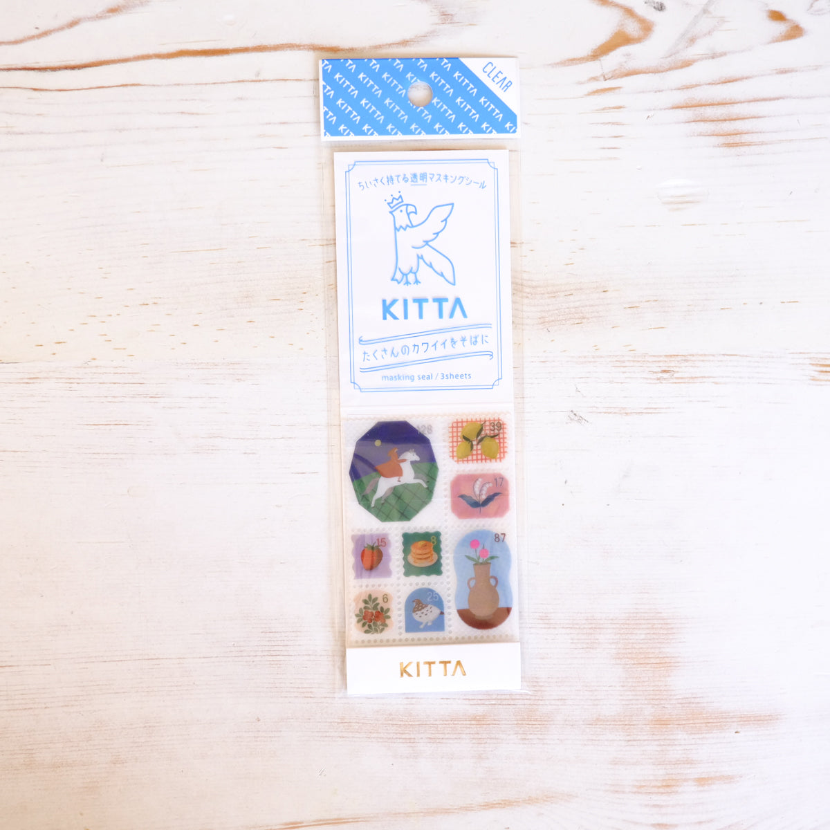 KITTA Portable Washi Decorative Tape - Stamp Style - Clear