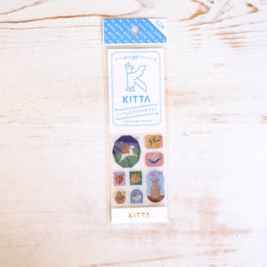 KITTA Portable Washi Decorative Tape - Stamp Style - Clear