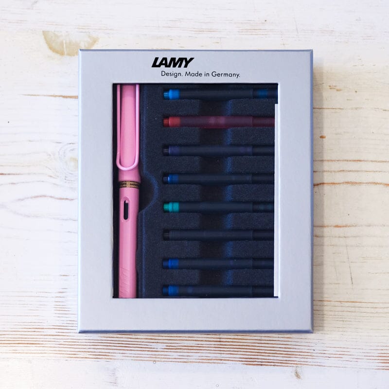 LAMY Safari Gift Set - Light Rose Fountain Pen Papillon Press 