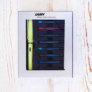 LAMY Safari Gift Set - Spring Green Fountain Pen Papillon Press 