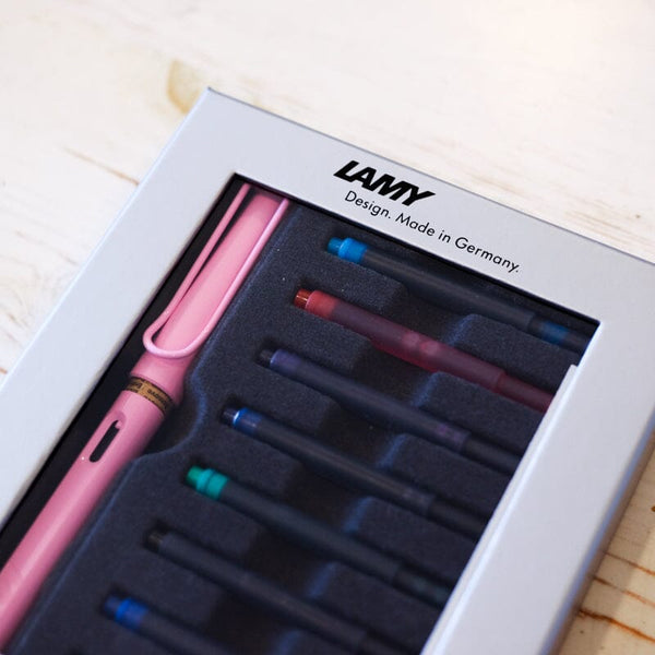 LAMY Safari Gift Set - Light Rose Fountain Pen Papillon Press 
