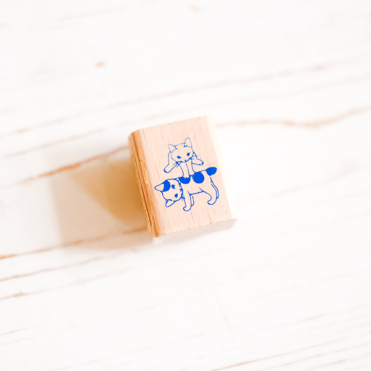 Pottering Cat Rubber Stamp - Leapfrog