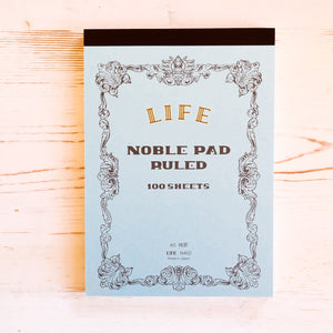 LIFE Noble Writing Pad Notepad LIFE Noble A5 (6.5"x8.5") Blue/Lines 