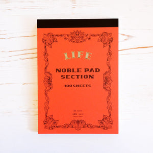 LIFE Noble Writing Pad Notepad LIFE Noble B6 (5.5"x7") Orange/Grid 