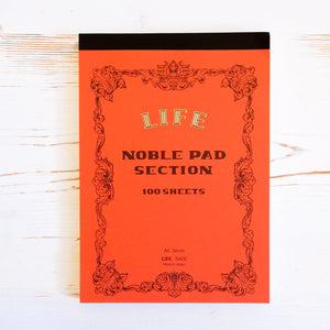 LIFE Noble Writing Pad Notepad LIFE Noble A5 (6.5"x8.5") Orange/Grid 