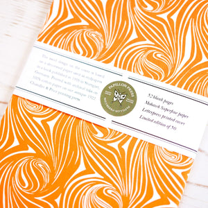 Limited Edition Letterpress Notebook: Psychedelic Swirl Block Printed Notebook Papillon Press 