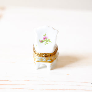 Limoges Boudoir Chair Trinket Box
