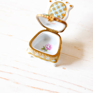 Limoges Boudoir Chair Trinket Box