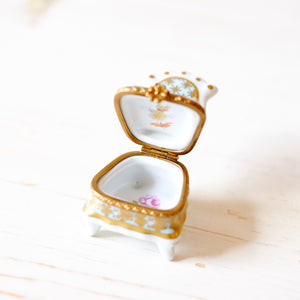 Limoges Boudoir Chair Trinket Box
