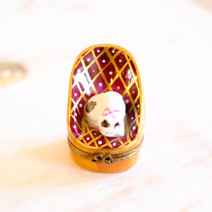 Limoges Cat in Chair Trinket Box