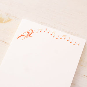 Papillon Notepad Notepad Papillon Press Singing Bird 
